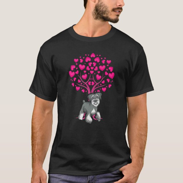 T-shirt Animal Lover Dog Lover Heart Pet Owner Heart Tree  (Devant)