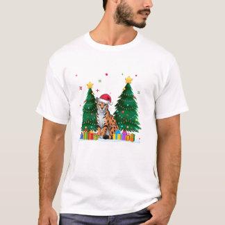 T-shirt Animal Lovers Ocelot Santa