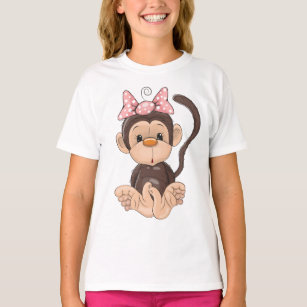 T-shirt animal mignon amusant pour singe enfant