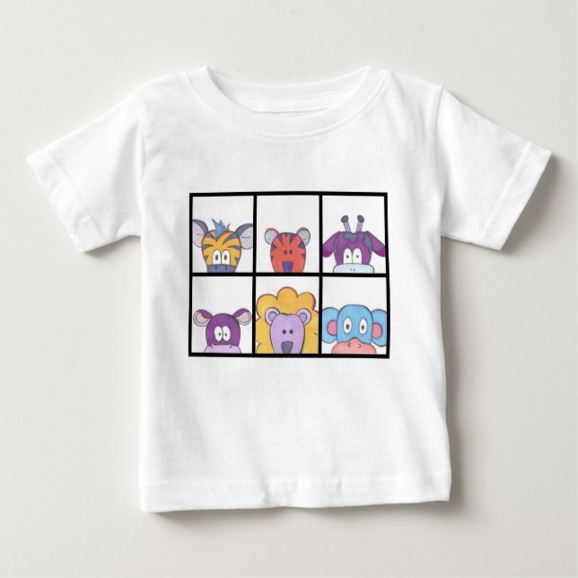 T-shirt animal mignon de bébé (Devant)