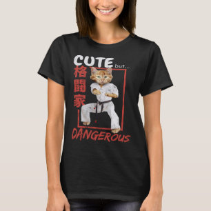 T-shirt Animal mignonne dangereux amour Chat Karate Taekwo