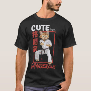 T-shirt Animal mignonne dangereux amour Chat Karate Taekwo