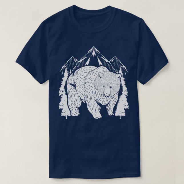 T-shirt Animal Mountain Wildlife Bear (Design devant)