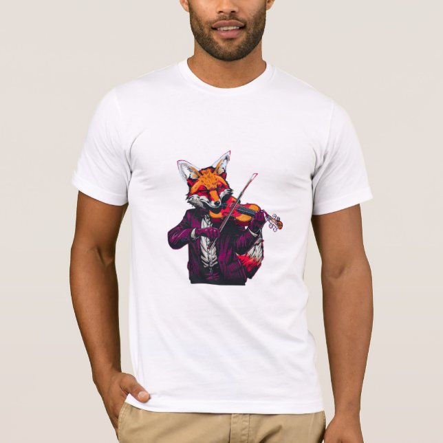 T-shirt Animal Noise – Fox on Violin (Devant)