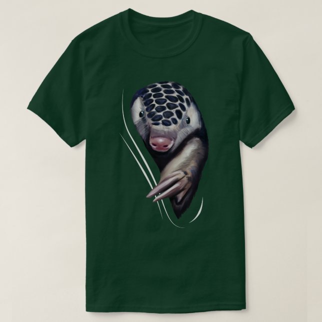 T-shirt Animal Pangolin Venant De L'Intérieur (Design devant)