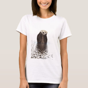 Animal Mignon Retro Loutre De Mer Amoureux De La Loutre T-Shirt