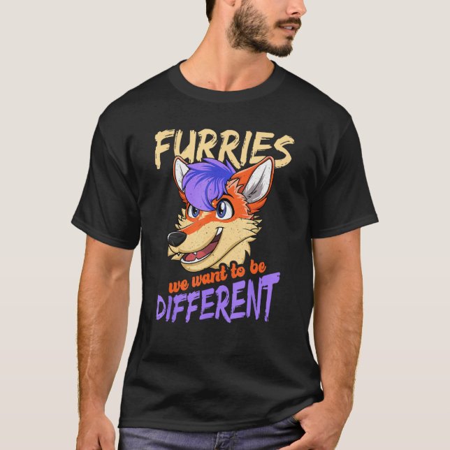 T-shirt Animal Proud Furry Different Furry Tail Furry Pers (Devant)