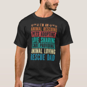 T-shirt Animal Rescue Papa Secourt Chien Amour Partager An