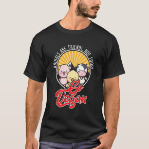 T-shirt Animal Rights Friends Food Meatless Vegetari Veget