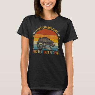 T-shirt Animal Sarcastique J'Aime Chameleons Et Peut-Être