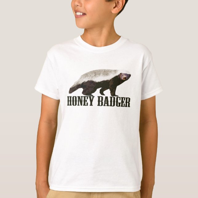 T-shirt Animal sauvage de blaireau de miel (Devant)