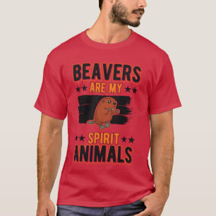 T-shirt Animal spirituel castor vintage