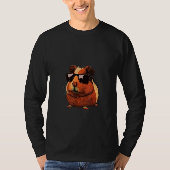 T-shirt Animals Graphic  Guinea Pig Wearing Sunglasses 3 (Devant)