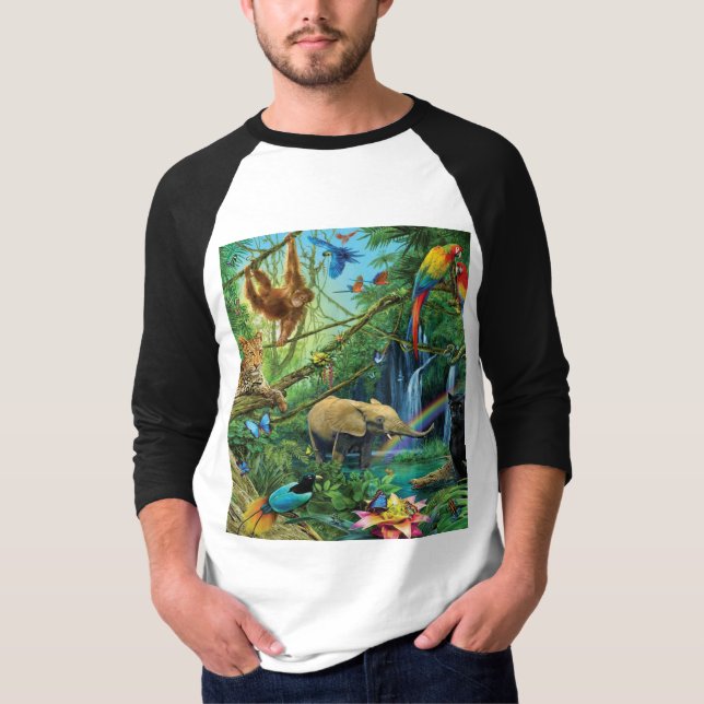 T-shirt Animals living together throw pillow (Devant)