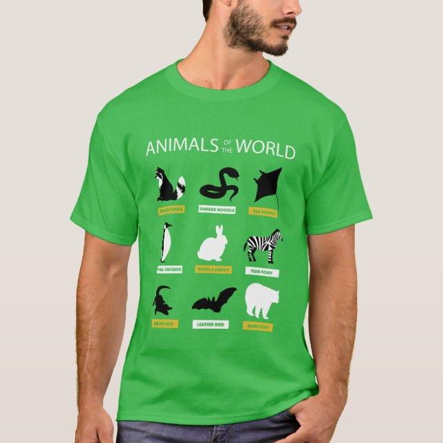 T-shirt Animals Ofhe World Meme Rare Animals girl (Devant)