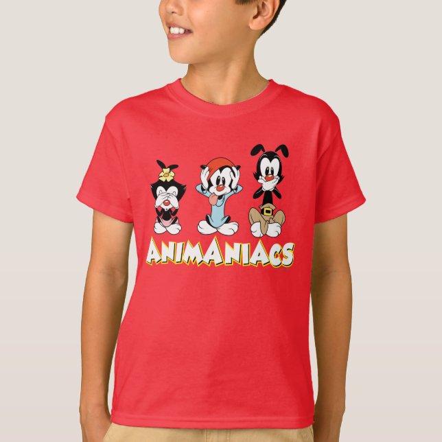 T-shirt Animaniacs | Graphique de Warner Sibings "No Evil" (Devant)