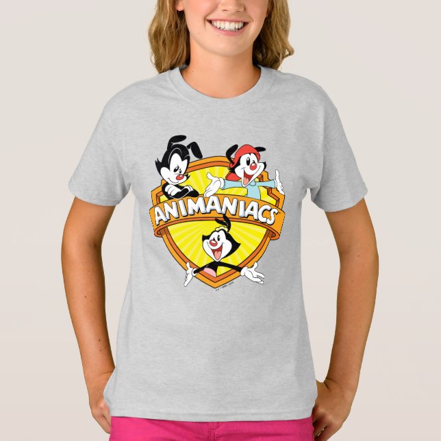 T-shirt Animaniacs | Warner Brothers & Sister WB Shield (Devant)