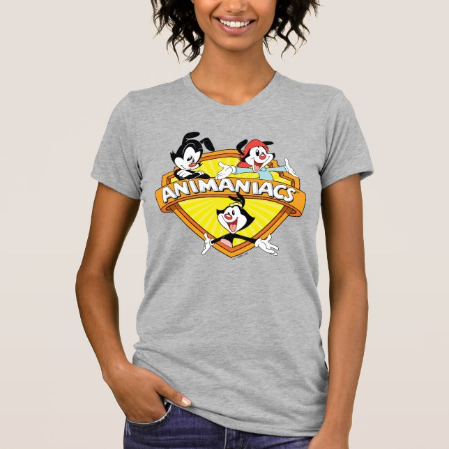 T-shirt Animaniacs | Warner Brothers & Sister WB Shield (Devant)