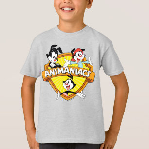 T-shirt Animaniacs   Warner Brothers & Sister WB Shield