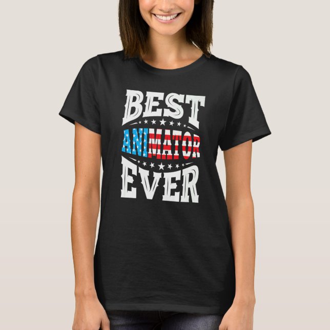 T-shirt Animateur Animation 4e Quart Juillet Américain (Devant)