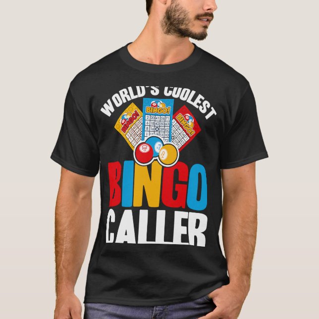 T-shirt Animateur de Bingo le Plus Cool du Monde de Joueur (Devant)