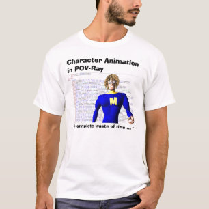 T-shirt Animation de caractère dans le POV-Rayon        