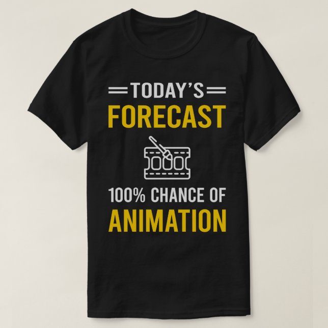 T-shirt Animation des prévisions d'aujourd'hui (Design devant)