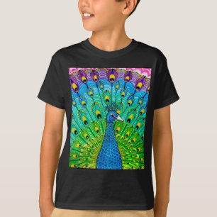 T-shirt Animation d'oiseau de Peacock