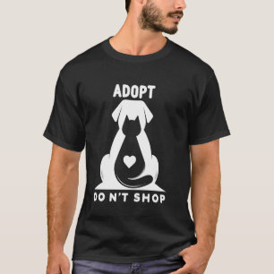 T-shirt Animaux Adoptez Ne Faites Pas D'Achats Sauvez un A