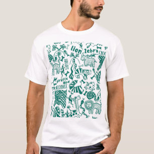 T-shirt Animaux africains : divers motifs sans couture.