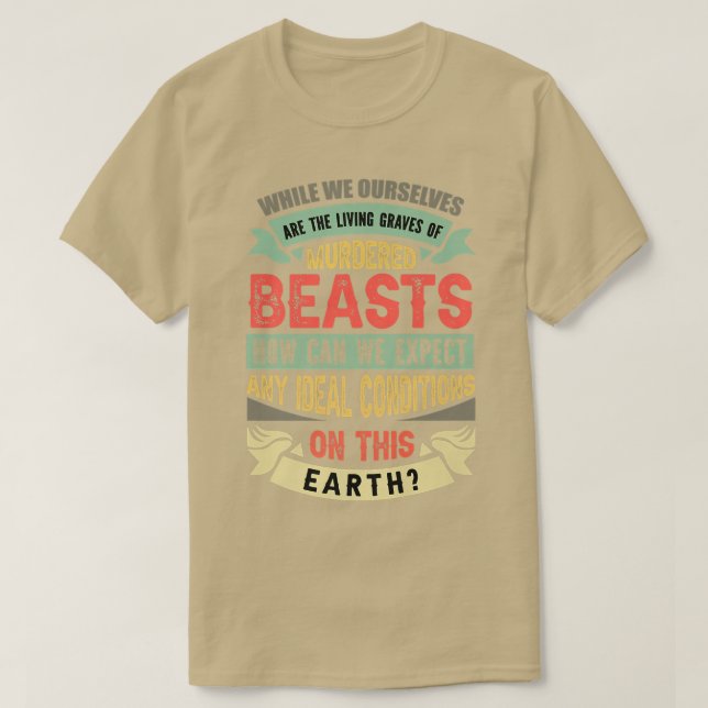 T-shirt Animaux animaux protection animale, végétalien, vé (Design devant)