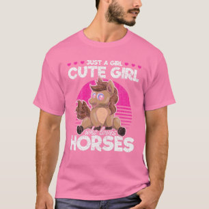 T-shirt Animaux Cheval Amoureux Filles Femmes Animaux Éque