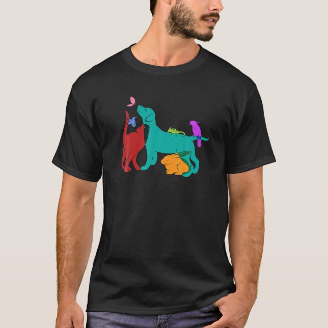 T-shirt Animaux colorés (Devant)