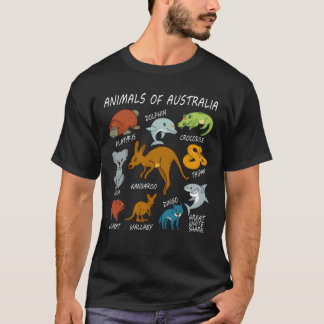 T-shirt Animaux D'Australie rétro