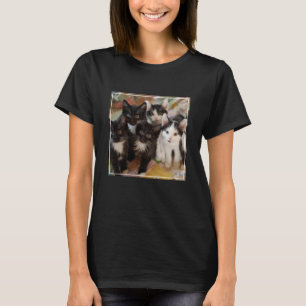 T-shirt Animaux de bébés cutest Chatons noirs et blancs