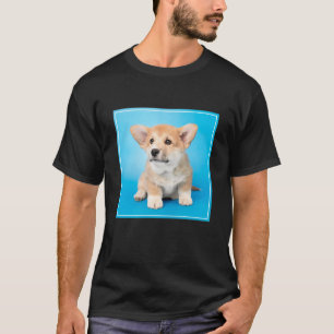 T-shirt Animaux de bébés cutest   Chiot de Corgi en bleu