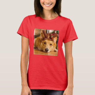 T-shirt Animaux de bébés cutest Corgi Christmas Reindeer