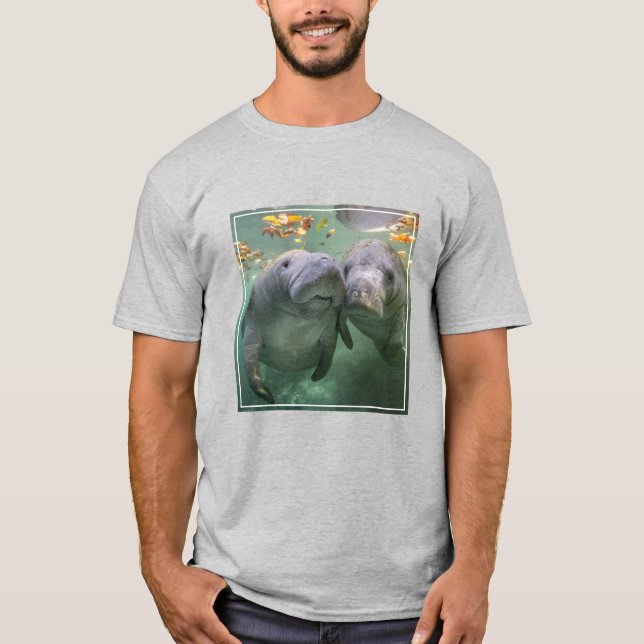T-shirt Animaux de bébés cutest | Deux Manatees (Devant)