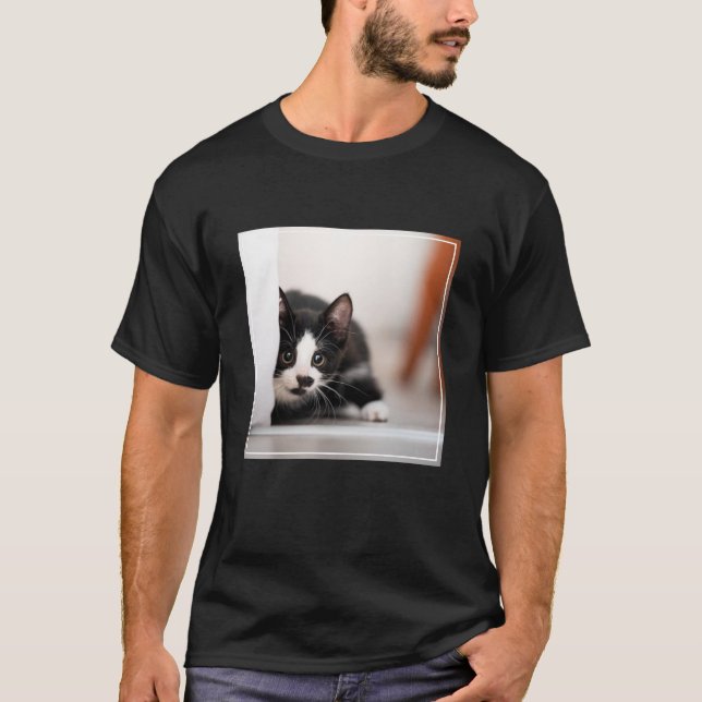 T-shirt Animaux de bébés cutest | Kitten noir et blanc (Devant)