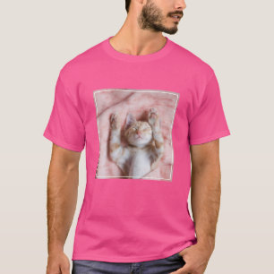 T-shirt Animaux de bébés cutest Minuscule chaton rayé or
