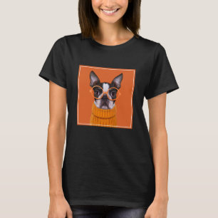 T-shirt Animaux de bébés cutest Orange Boston Terrier