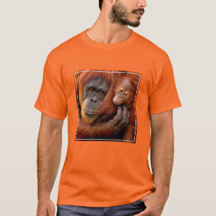 T-shirt Animaux de bébés cutest   Orangutan Maman & Baby