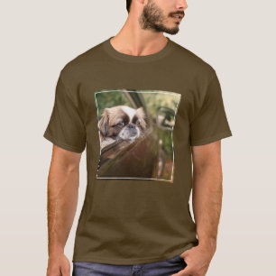 T-shirt Animaux de bébés cutest   Pekingese Chiot en voitu