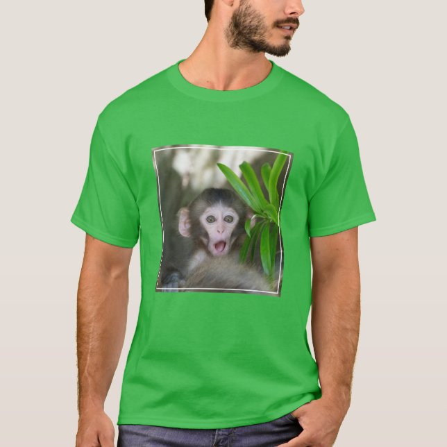 T-shirt Animaux de bébés cutest | Singe des neiges surpris (Devant)