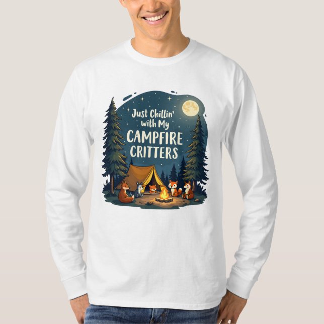T-shirt Animaux de camping amusants (Devant)