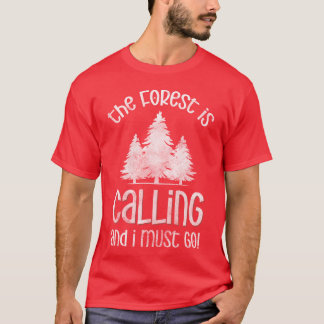 T-shirt Animaux de camping en forêt vintage