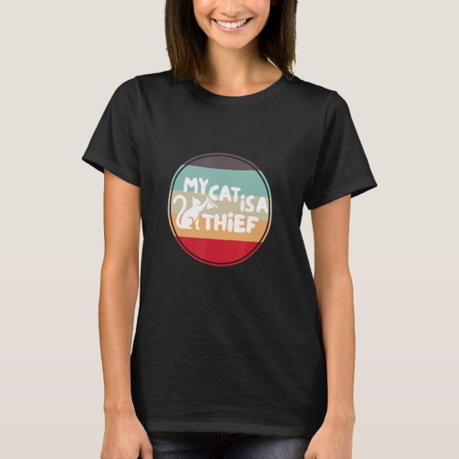 T-shirt Animaux de chat My Cat Thief (Devant)
