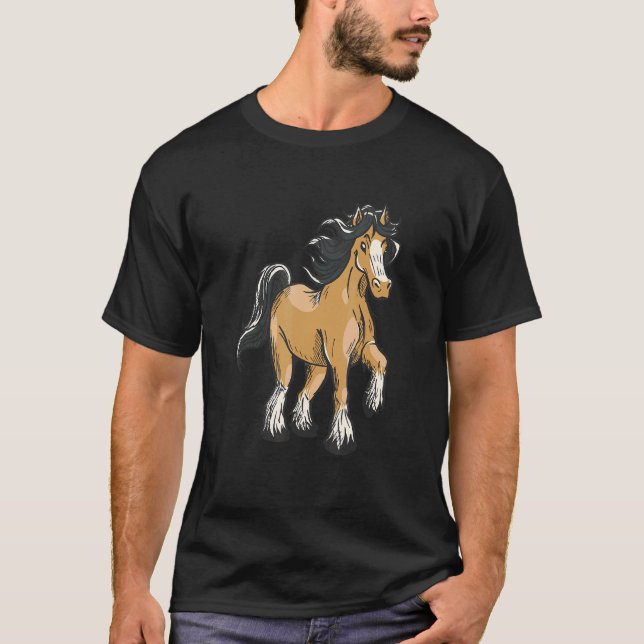 T-shirt Animaux de cheval sauvage (Devant)