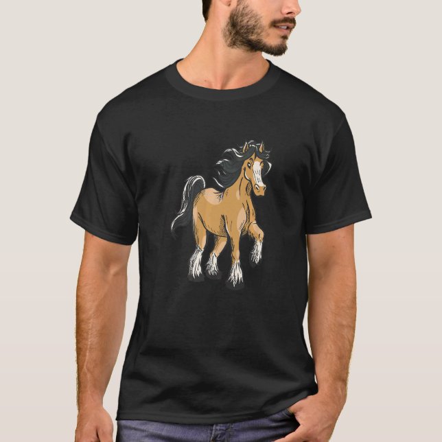T-shirt Animaux de cheval sauvage (Devant)