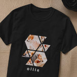 T-shirt Animaux de compagnie Formes modernes Géométrique 8<br><div class="desc">Ajoutez huit (8) photos personnalisées du nom de votre animal et de votre animal. Ajoutez vos photos et si nécessaire,  démasquez le groupe de photos et le cadre,  ajustez l'image sur le cadre,  puis cliquez sur masque.</div>